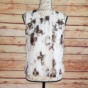 NWT Calvin Klein Pleated Tie Dye Print Top